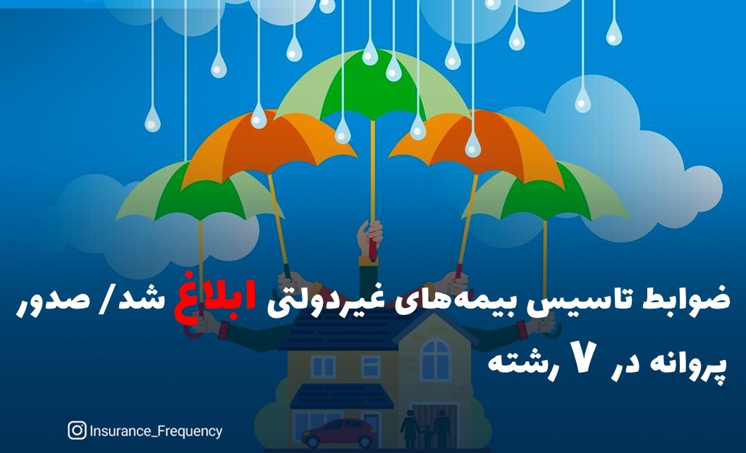 ضوابط تاسیس بیمه‌های غیردولتی ابلاغ شد/ صدور پروانه در ۷ رشته