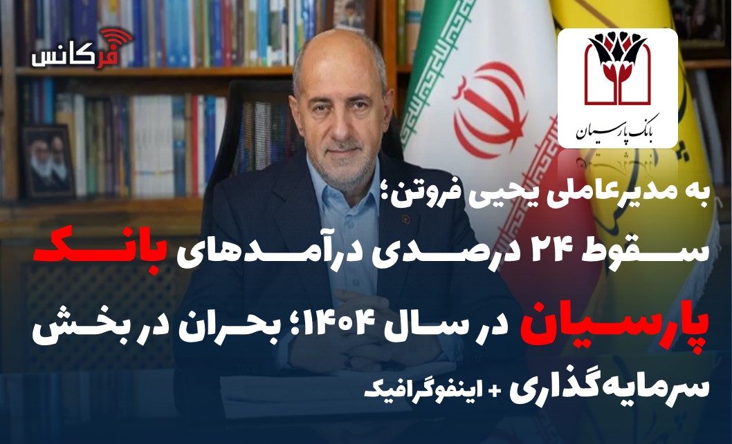سقوط ۲۴ درصدی درآمدهای بانک پارسیان در سال ۱۴۰۴؛ بحران در بخش سرمایه‌گذاری + اینفوگرافیک
