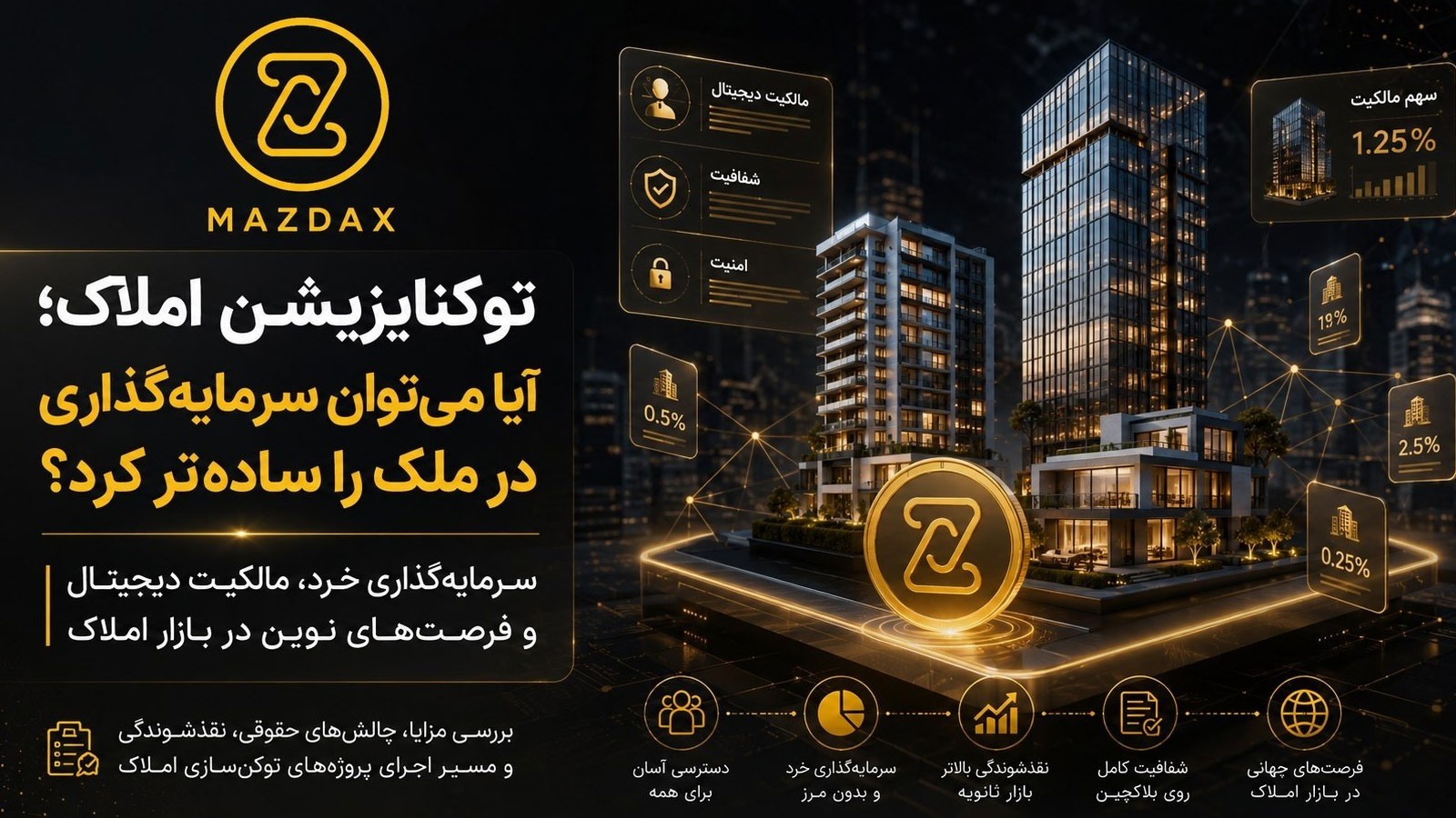 توکنایزیشن املاک؛ آیا می‌توان سرمایه‌گذاری در ملک را ساده‌تر کرد؟