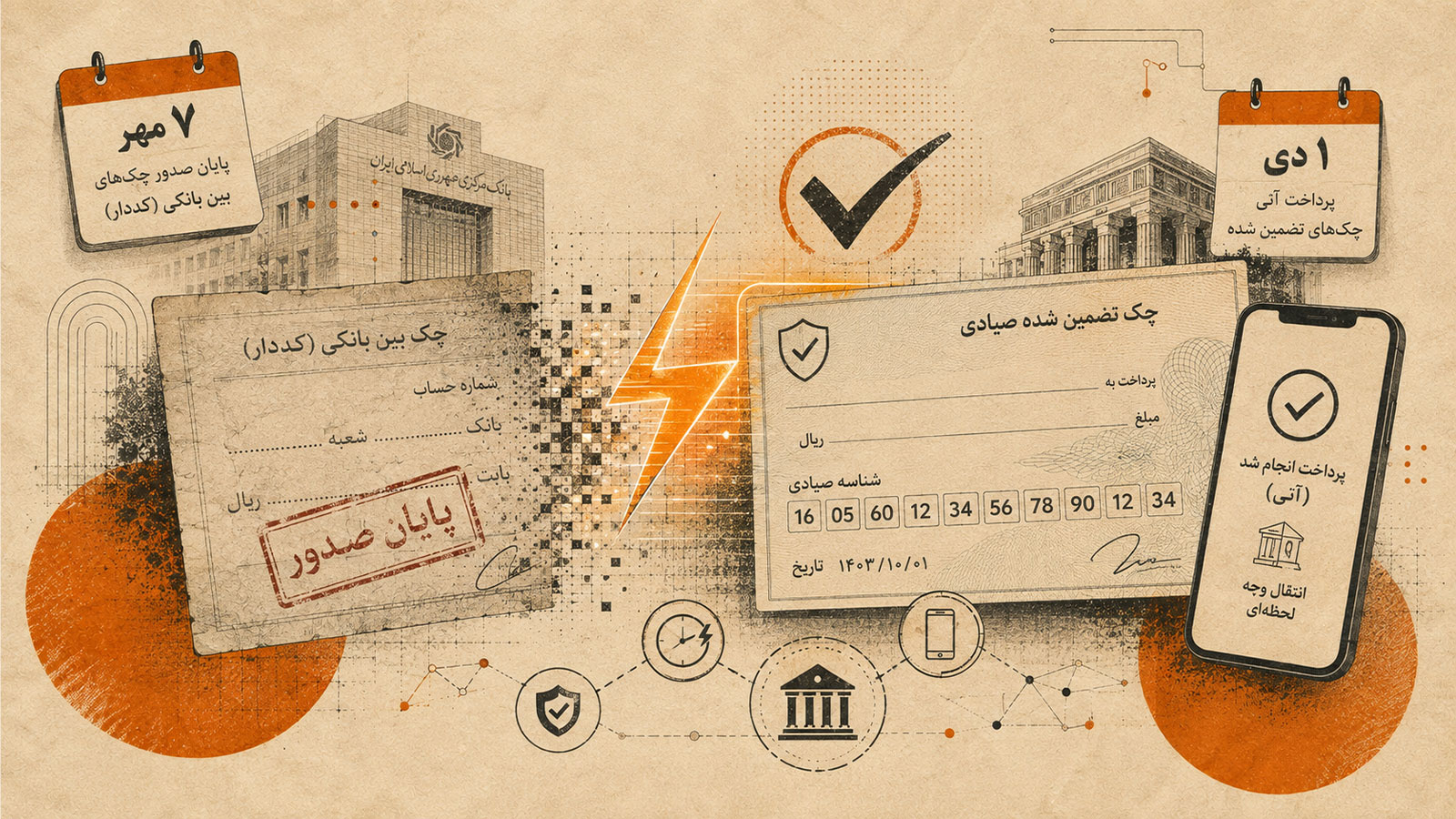 پایان صدور چک رمزدار از ۷ مهر؛ پرداخت چک تضمین‌شده آنی می‌شود