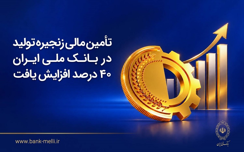 تأمین مالی زنجیره تولید در بانک ملی ۴۰درصد افزایش یافت