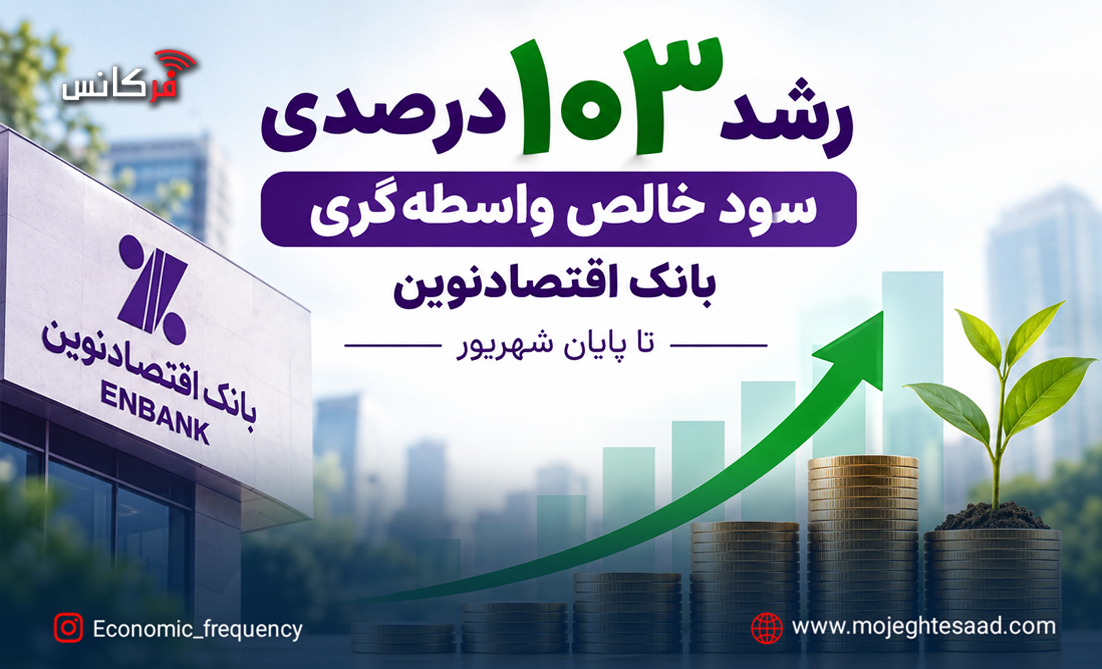 رشد ۱۰۳ درصدی سود خالص واسطه‌گری بانک اقتصادنوین تا پایان شهریور