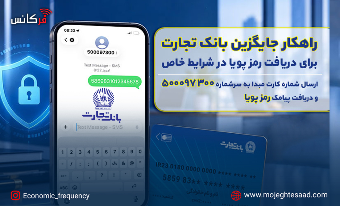 بانک تجارت رمز پویا پیامکی را برای شرایط خاص فعال کرد