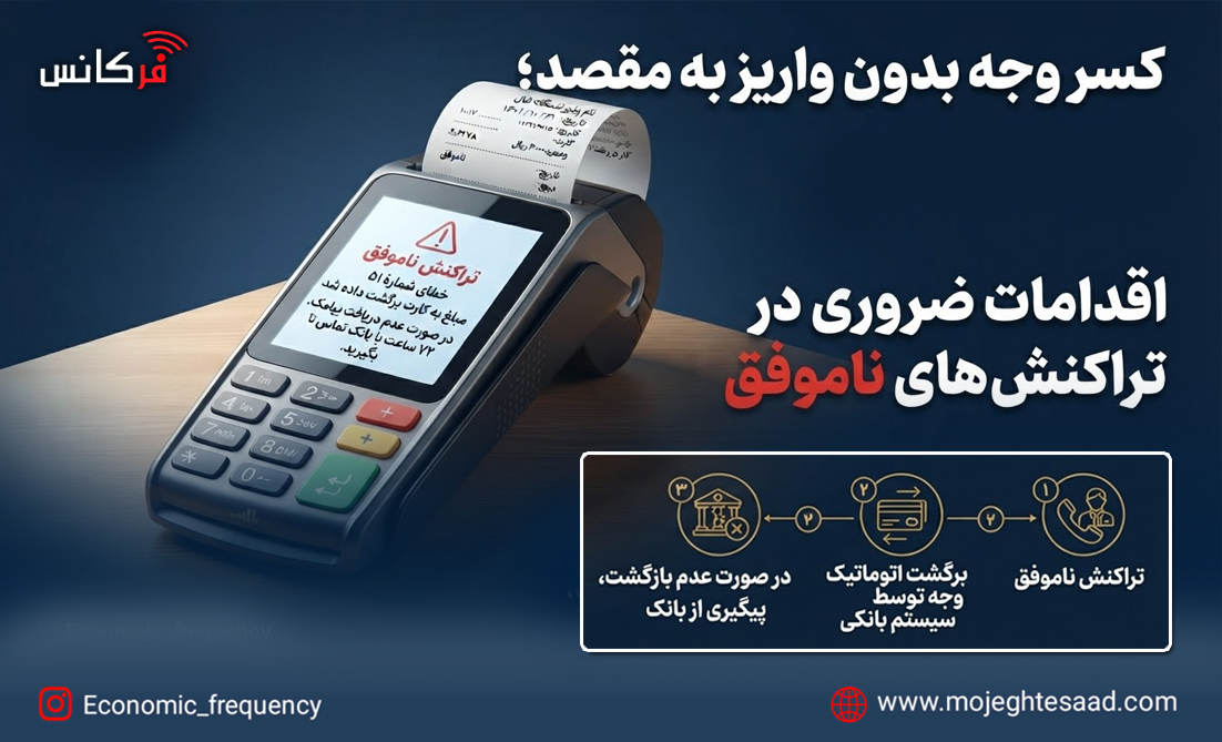 اقدامات ضروری در تراکنش‌های ناموفق