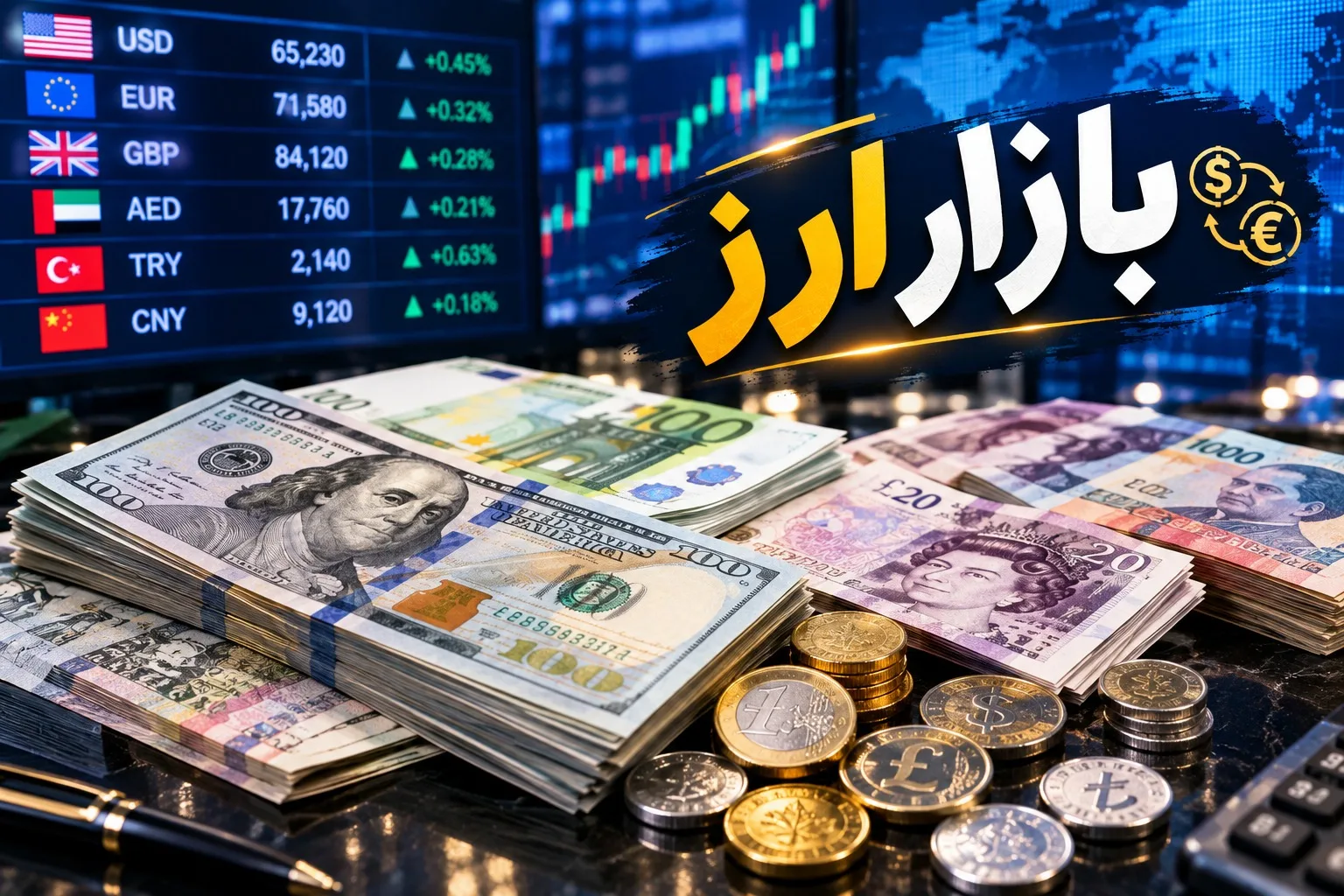 قیمت دلار، یورو، پوند و دیگر ارزها امروز دوشنبه ۱۳ مهر ۱۴۰۵ + جدول